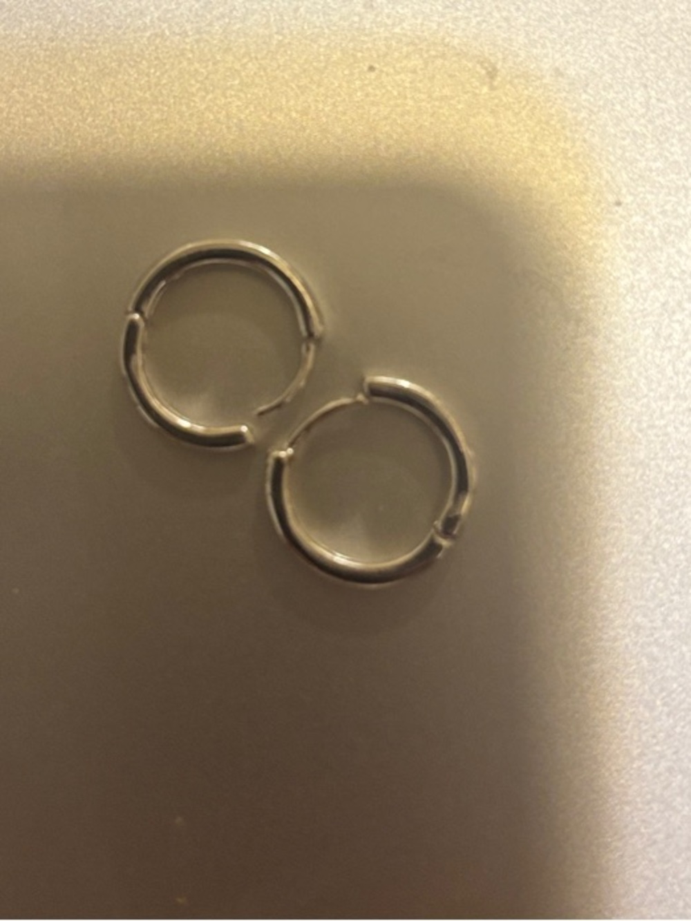 Silver Hoop Closure Ring Earrings - Silver